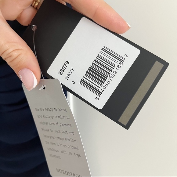 La Femme Gown High Slit Jersey Ruched Dress NWT - Picture 4 of 10